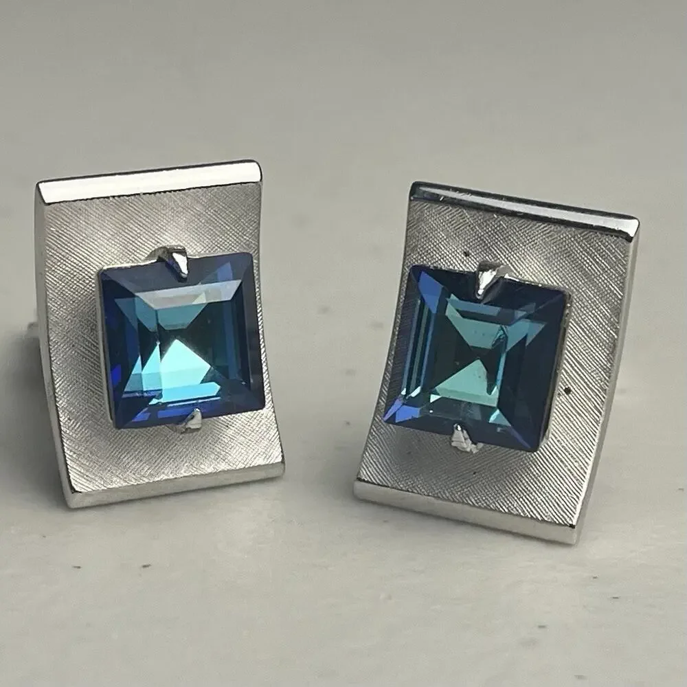 SWANK cufflinks blue